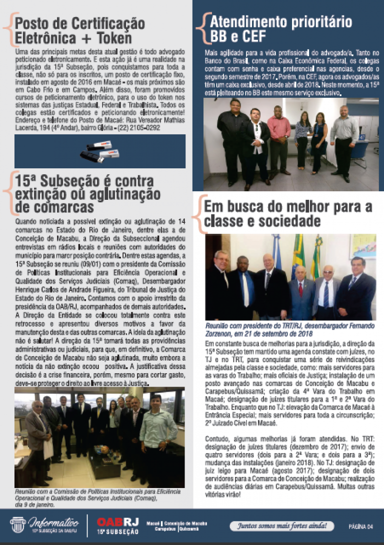 Informativo da 15ª Subseção da OABRJ