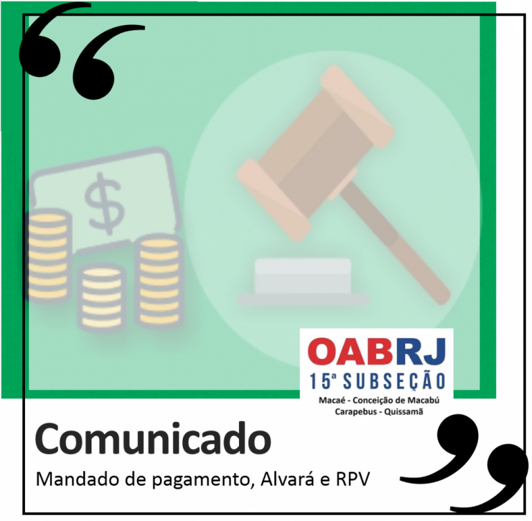 Novos procedimentos para recebimento de Mandado de pagamento, Alvará e RPV no Banco do Brasil de Macaé