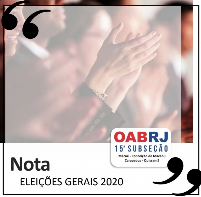 Nota Eleições Gerais 2020