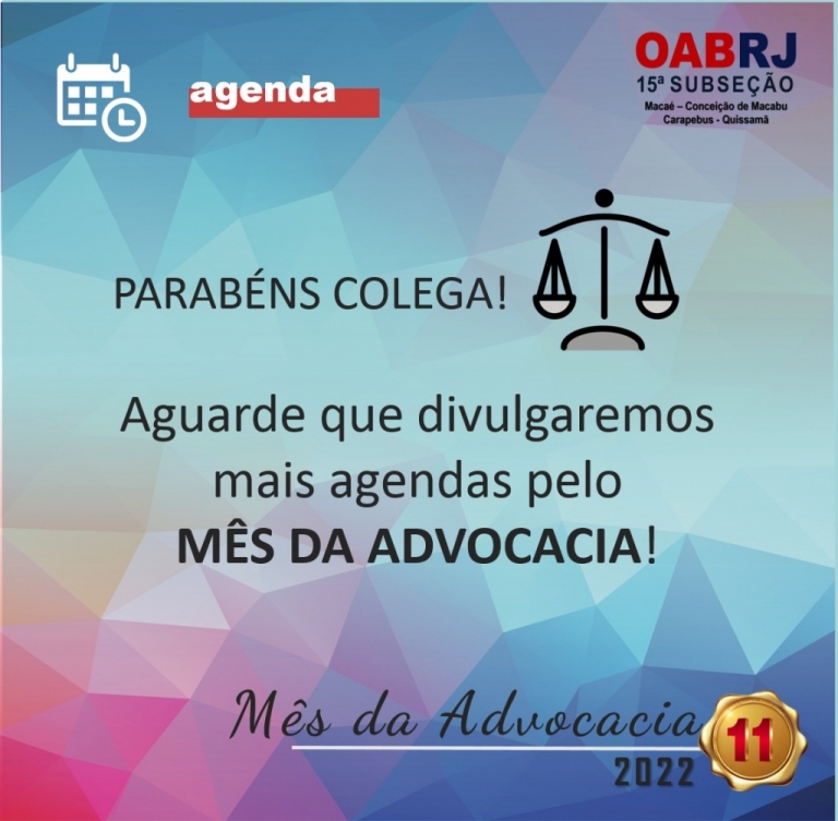 Mês da Advocacia