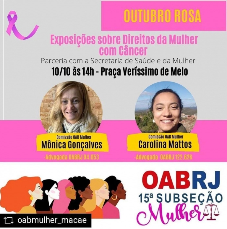 Exposições sobre os Direitos da Mulher com Câncer