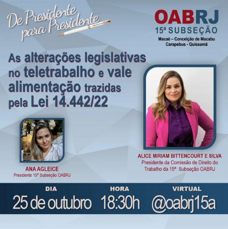 As alterações legislativas no teletrabalho e vale alimentação trazidas pela Lei 14.442/22