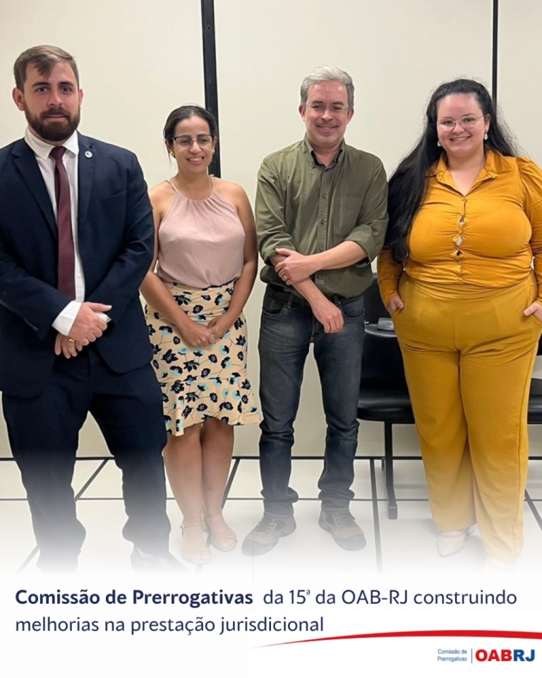 Comissão de Prerrogativas da 15ª da OAB-RJ se reúne com juiz titular da 3ª Vara Cível da Comarca de Macaé-RJ para construção de melhorias na prestação