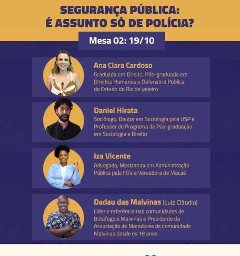 Convite para o Evento Segurança Pública: é assunto só de polícia?