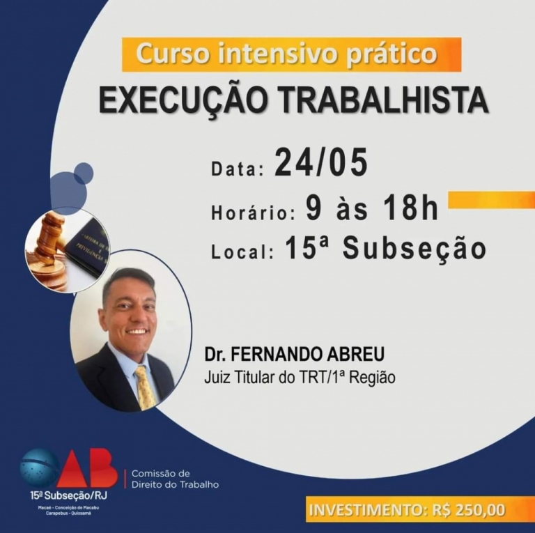 Curso Intensivo Prático de Execução Trabalhista 