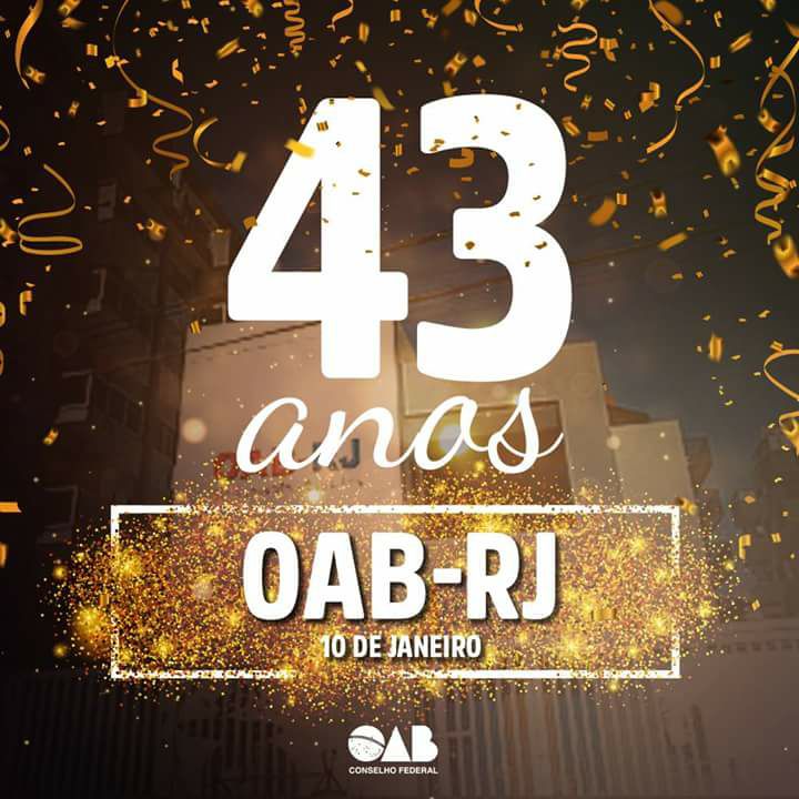 A OAB/RJ - OFICIAL completa 43 anos de sucesso