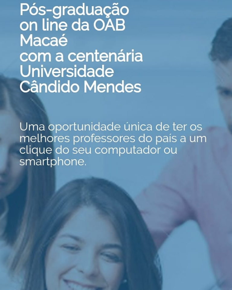 Mais uma conquista: pós-graduação on line para a Classe pela Universidade Cândido Mendes