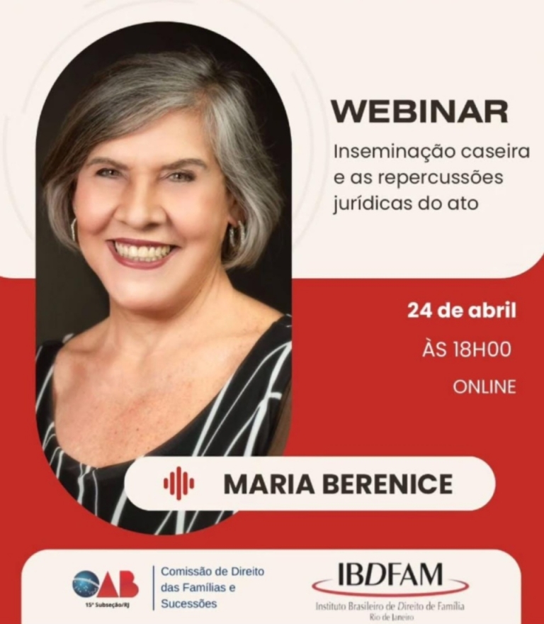 Webinar A Inseminação Caseira e as repercussões jurídicas do ato