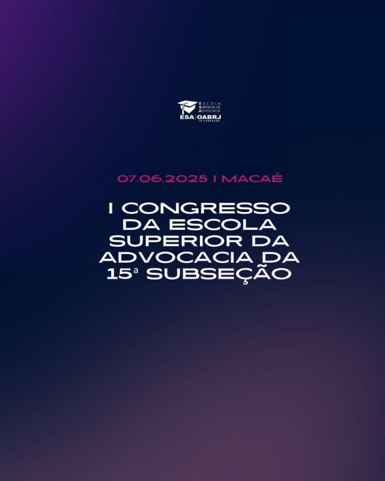 I CONGRESSO DA ESA EM MACAÉ