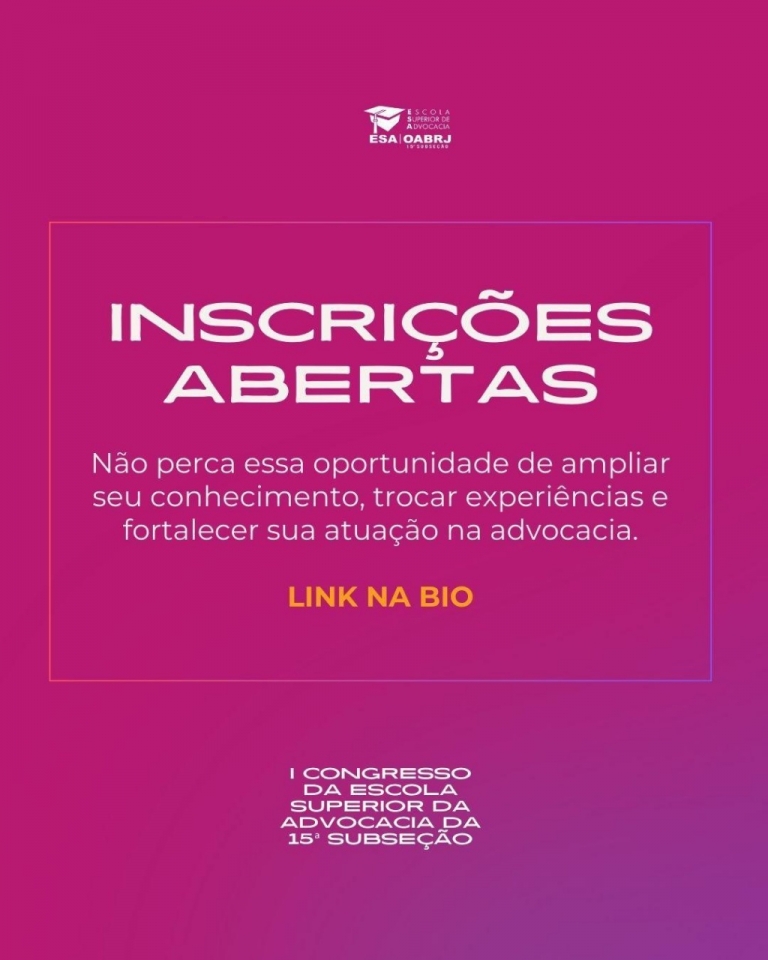 I CONGRESSO DA ESA EM MACAÉ