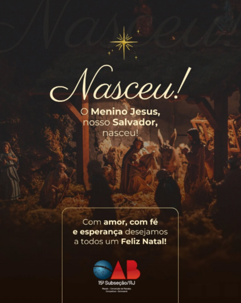 O Menino Jesus, nosso Salvador, nasceu! 
