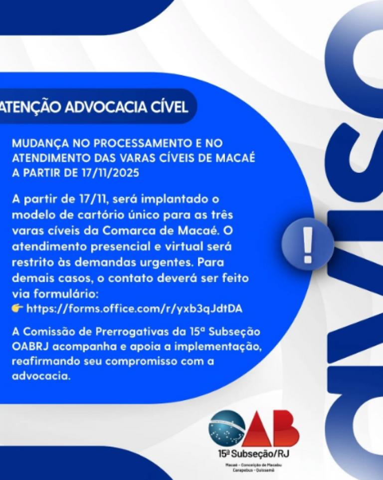 Atenção Advocacia Cível 