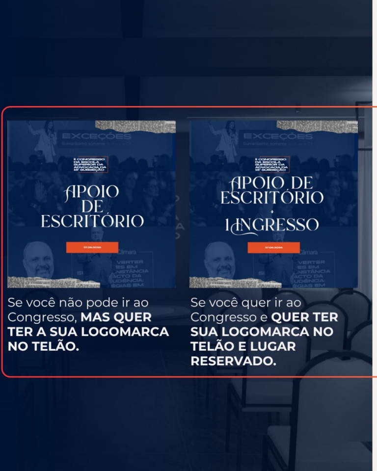 INSCRIÇÕES ABERTAS  II CONGRESSO DA ESA DA 15ª SUBSEÇÃO